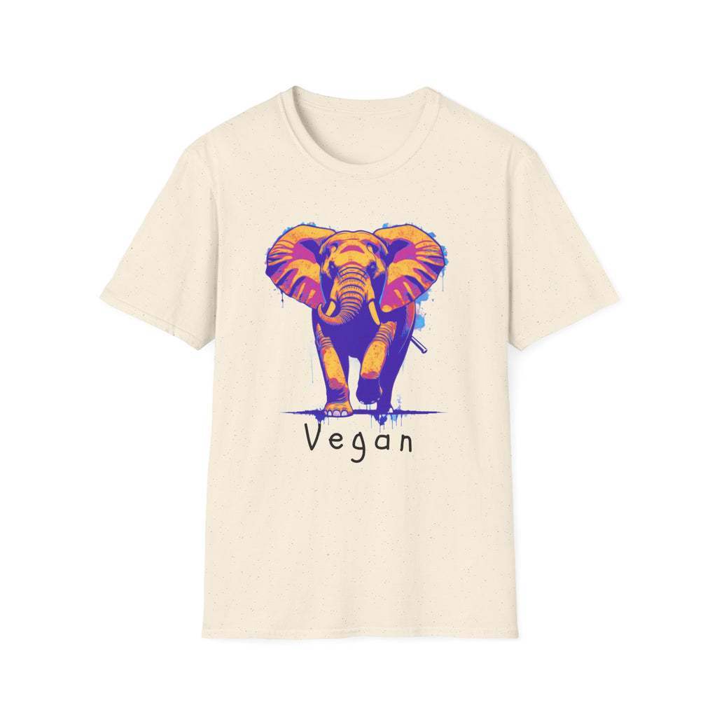 Grunge Vegan Elephant T-Shirt