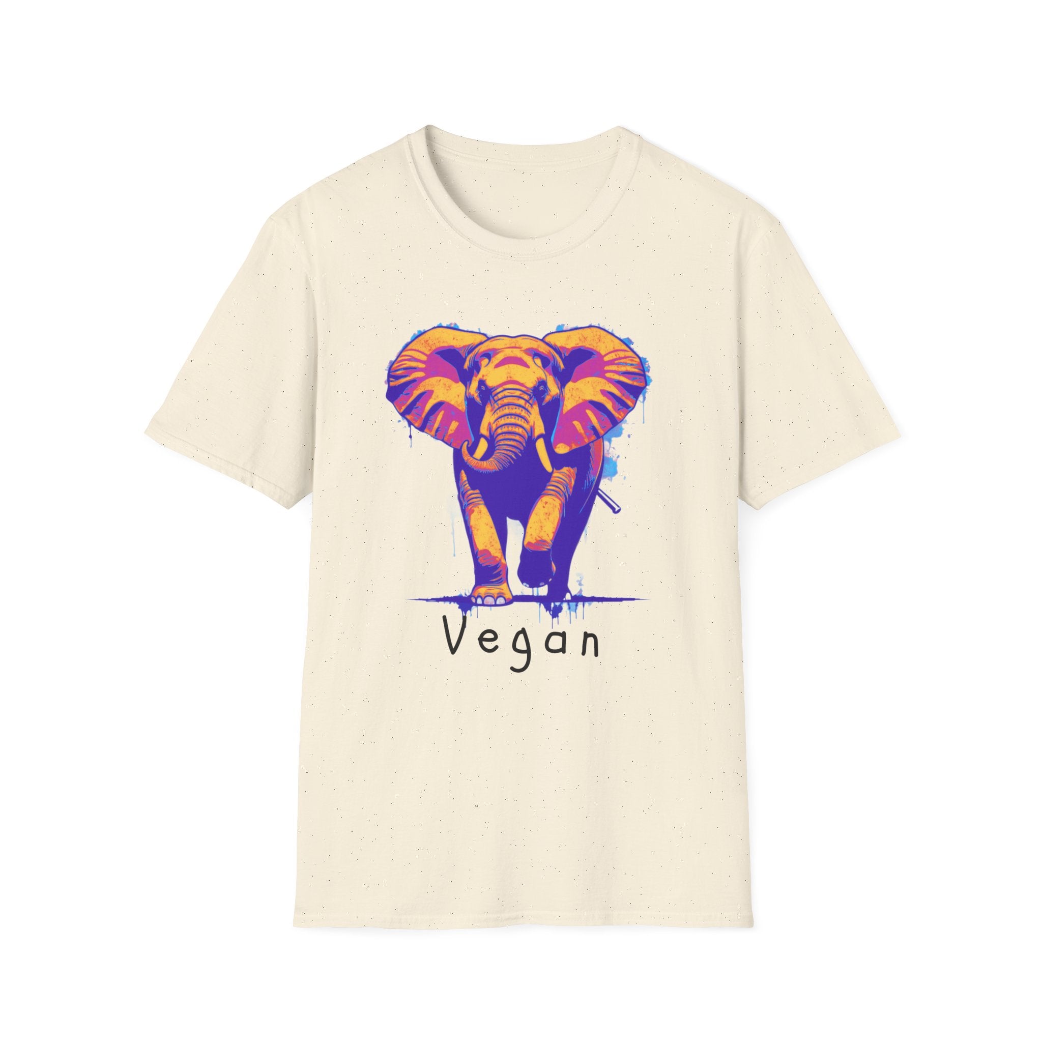 Grunge Vegan Elephant T-Shirt
