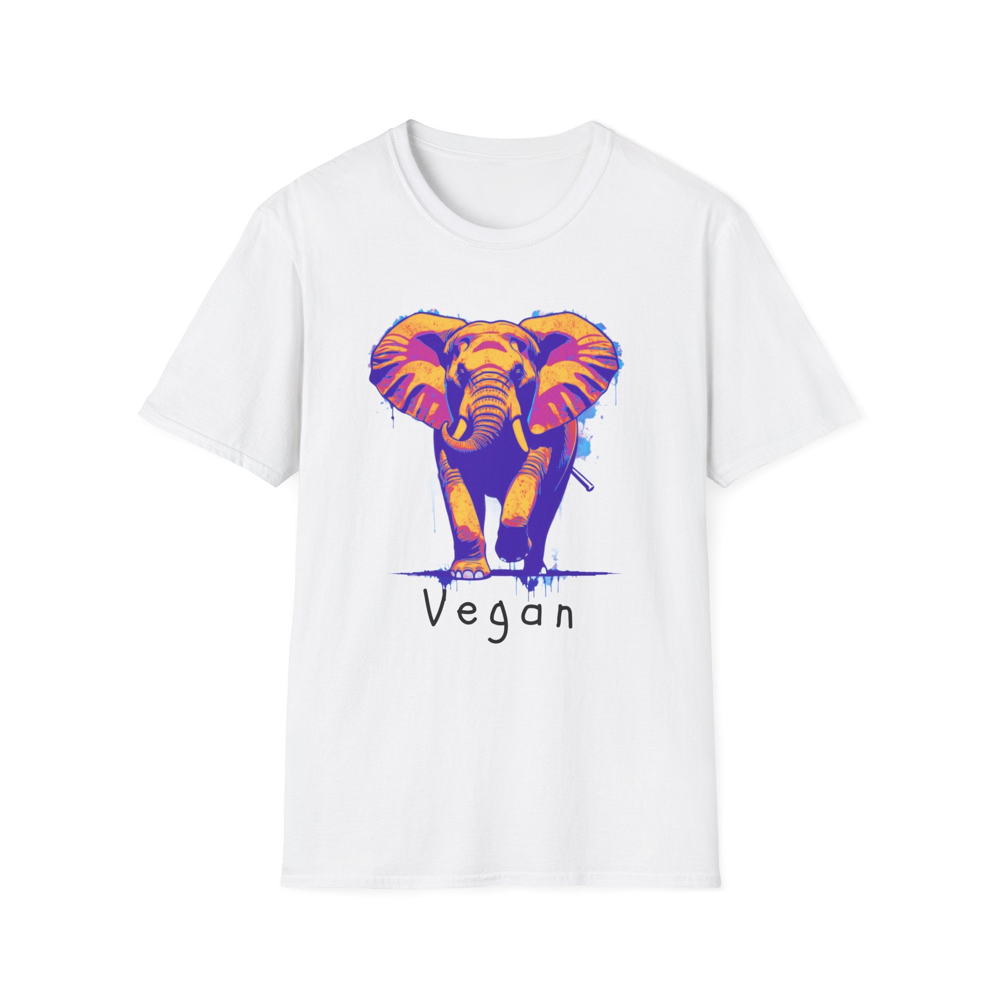 Grunge Vegan Elephant T-Shirt