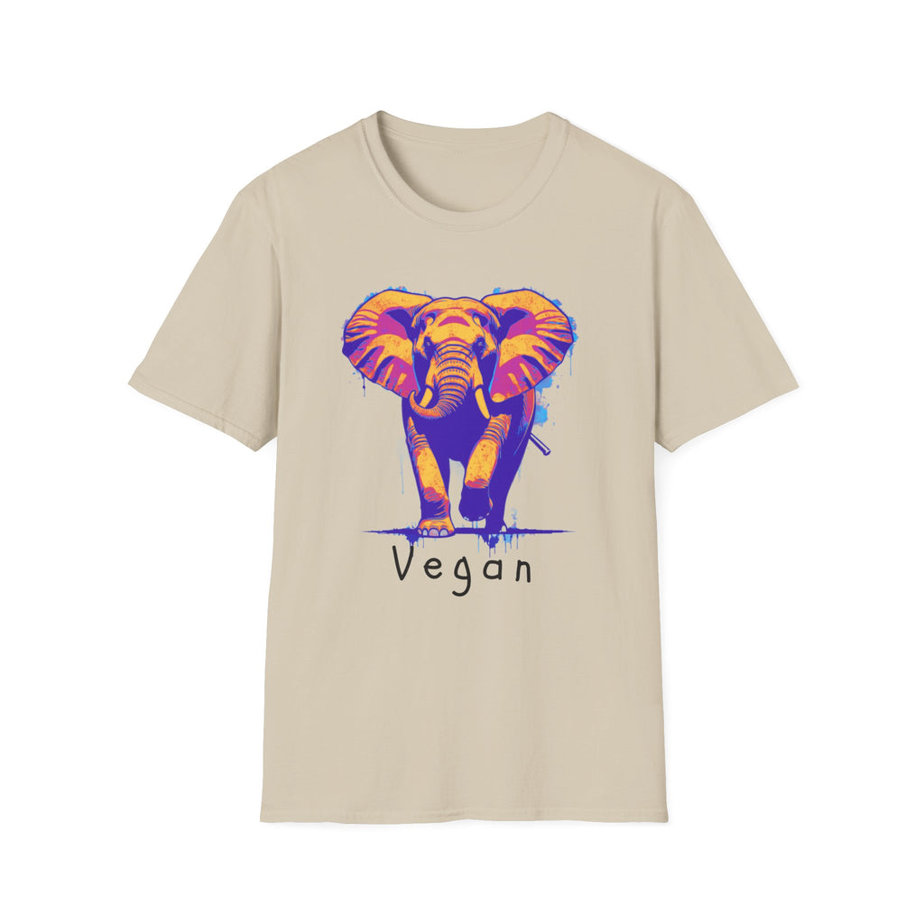Grunge Vegan Elephant T-Shirt