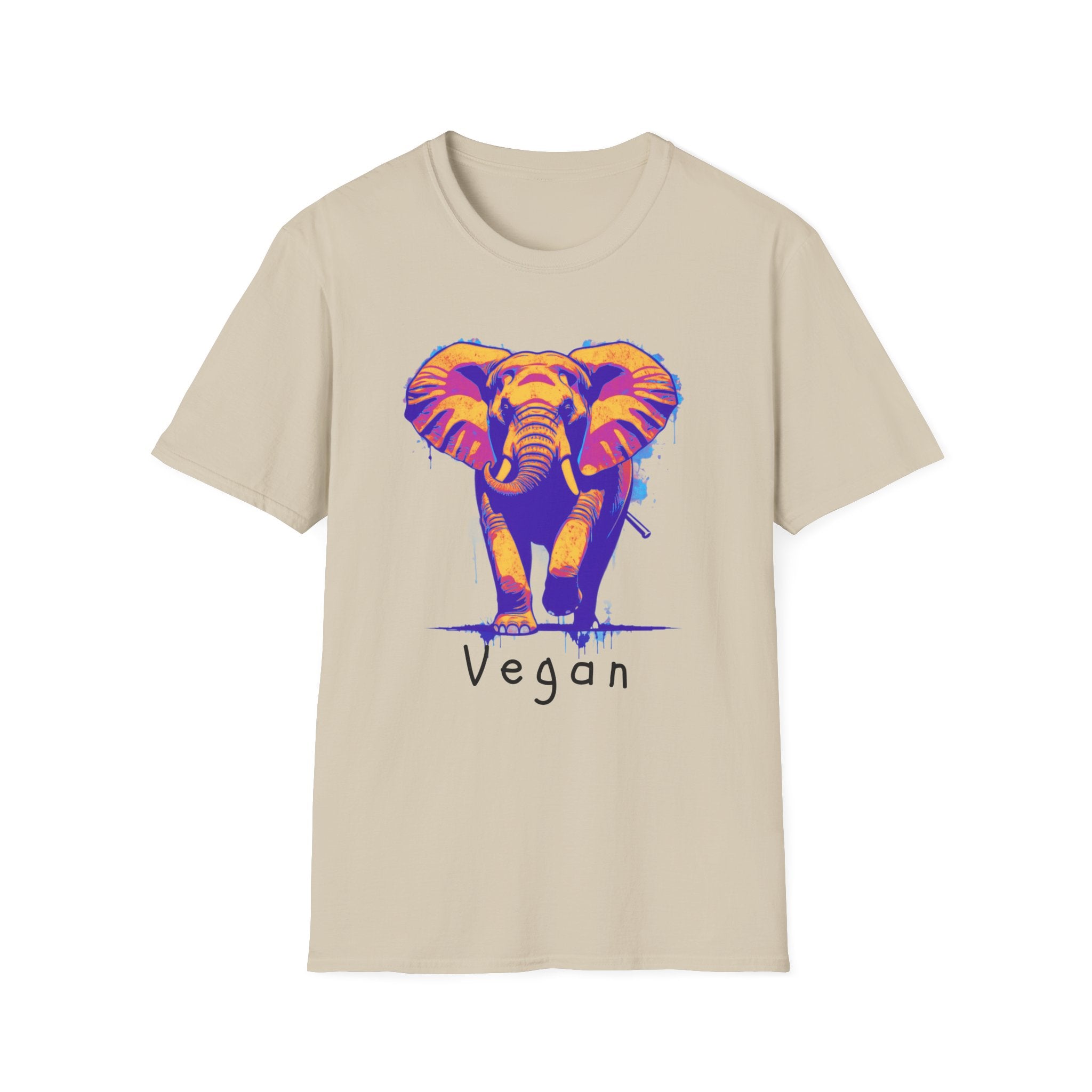 Grunge Vegan Elephant T-Shirt