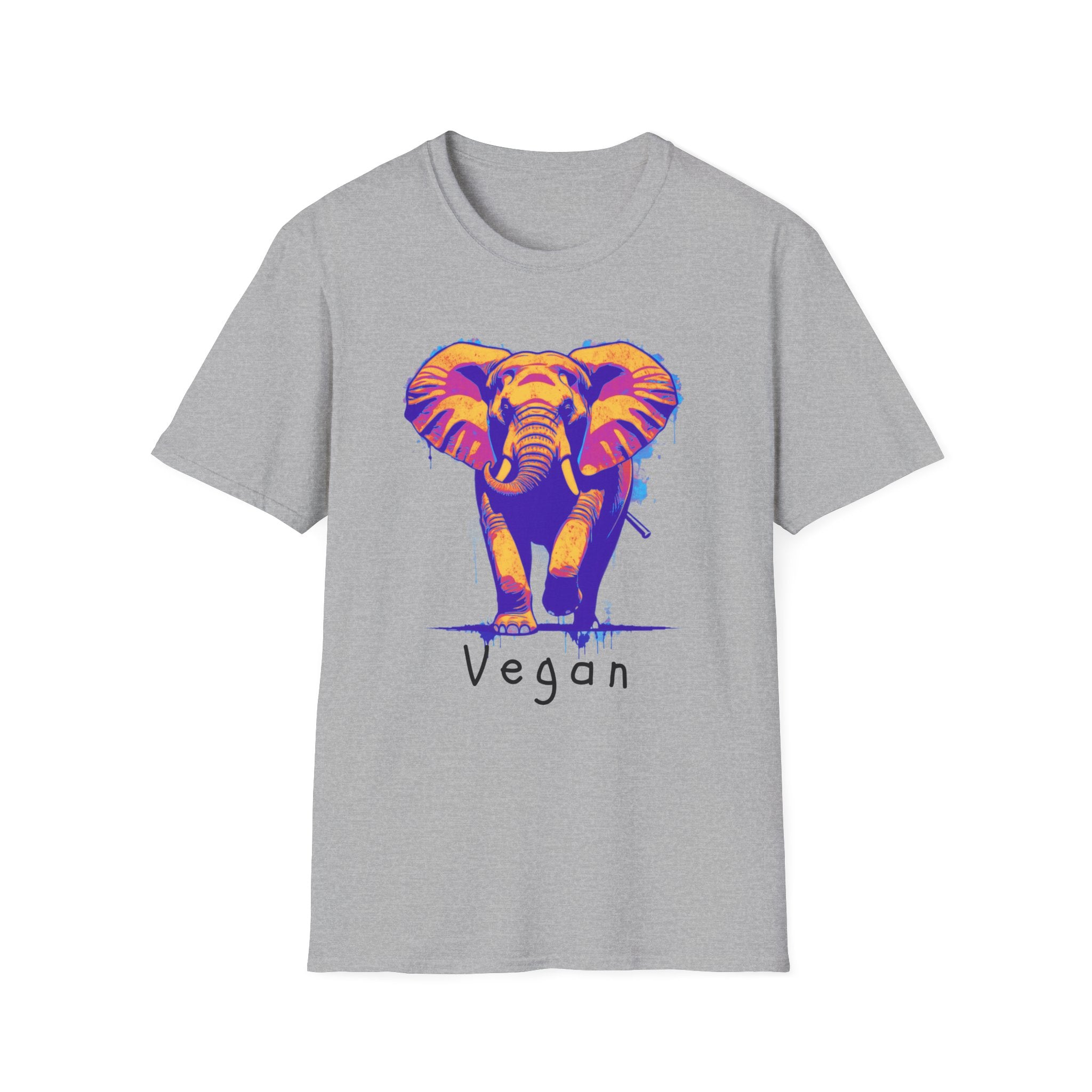 Grunge Vegan Elephant T-Shirt