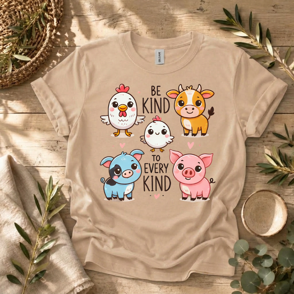 Be Kind Farm Animals T-Shirt