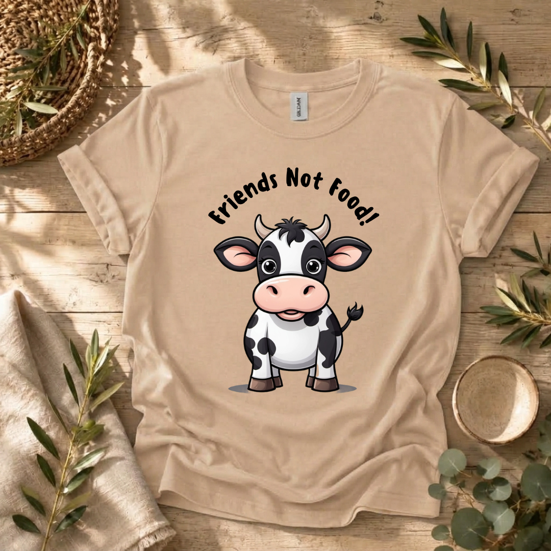 Friends Not Food Baby Cow T-Shirt