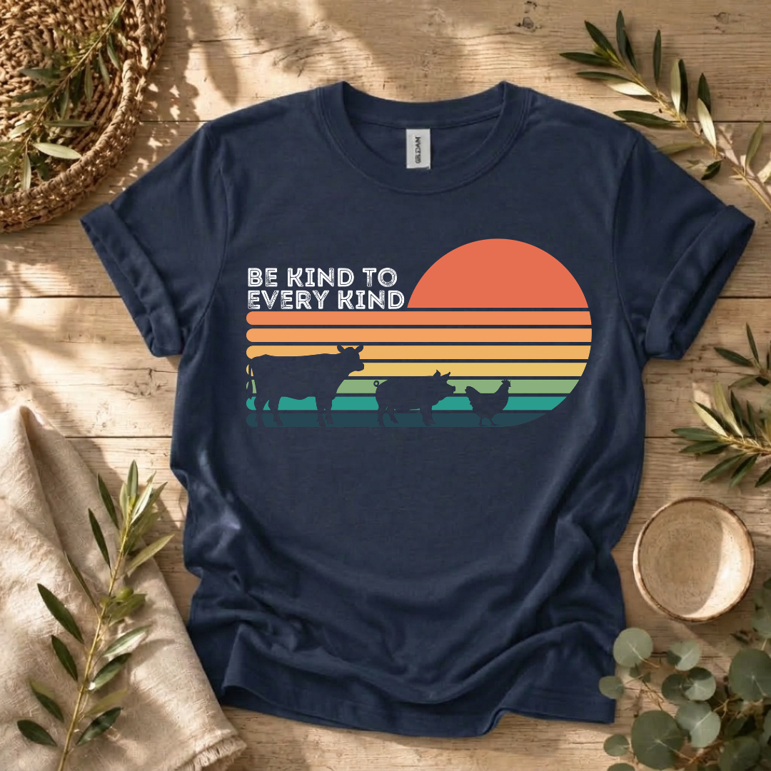 Be Kind Retro Farm Animals T-Shirt