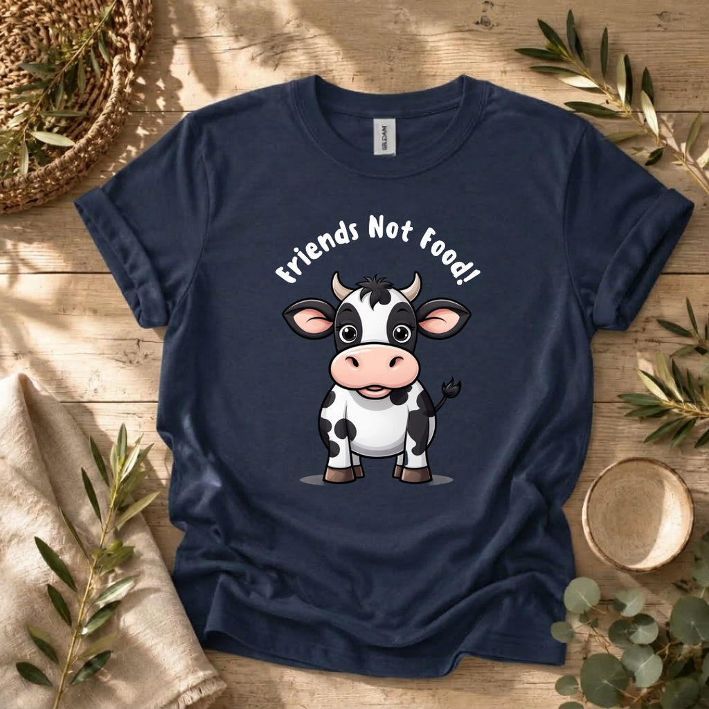 Friends Not Food Baby Cow T-Shirt