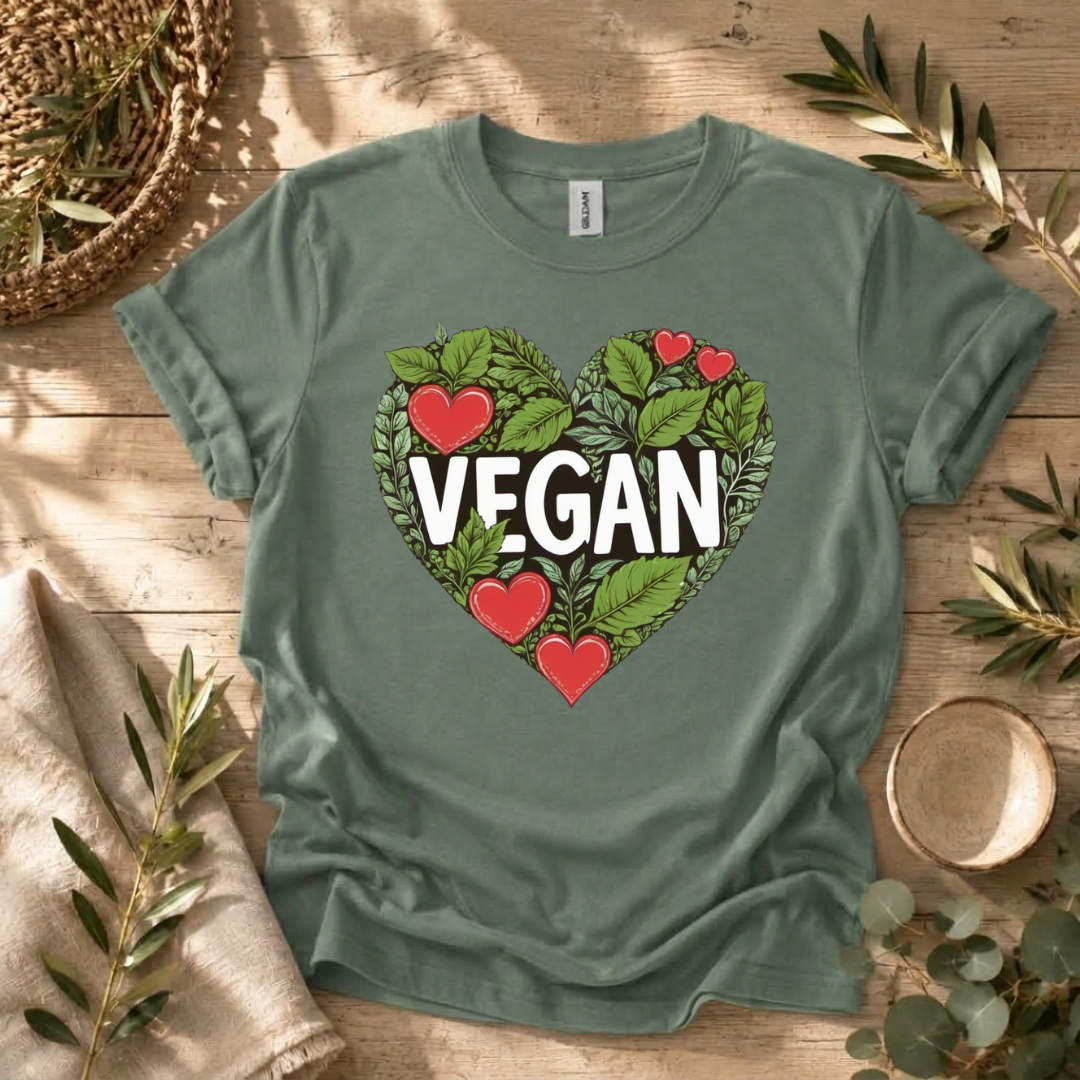 Foliage Vegan Heart T-Shirt