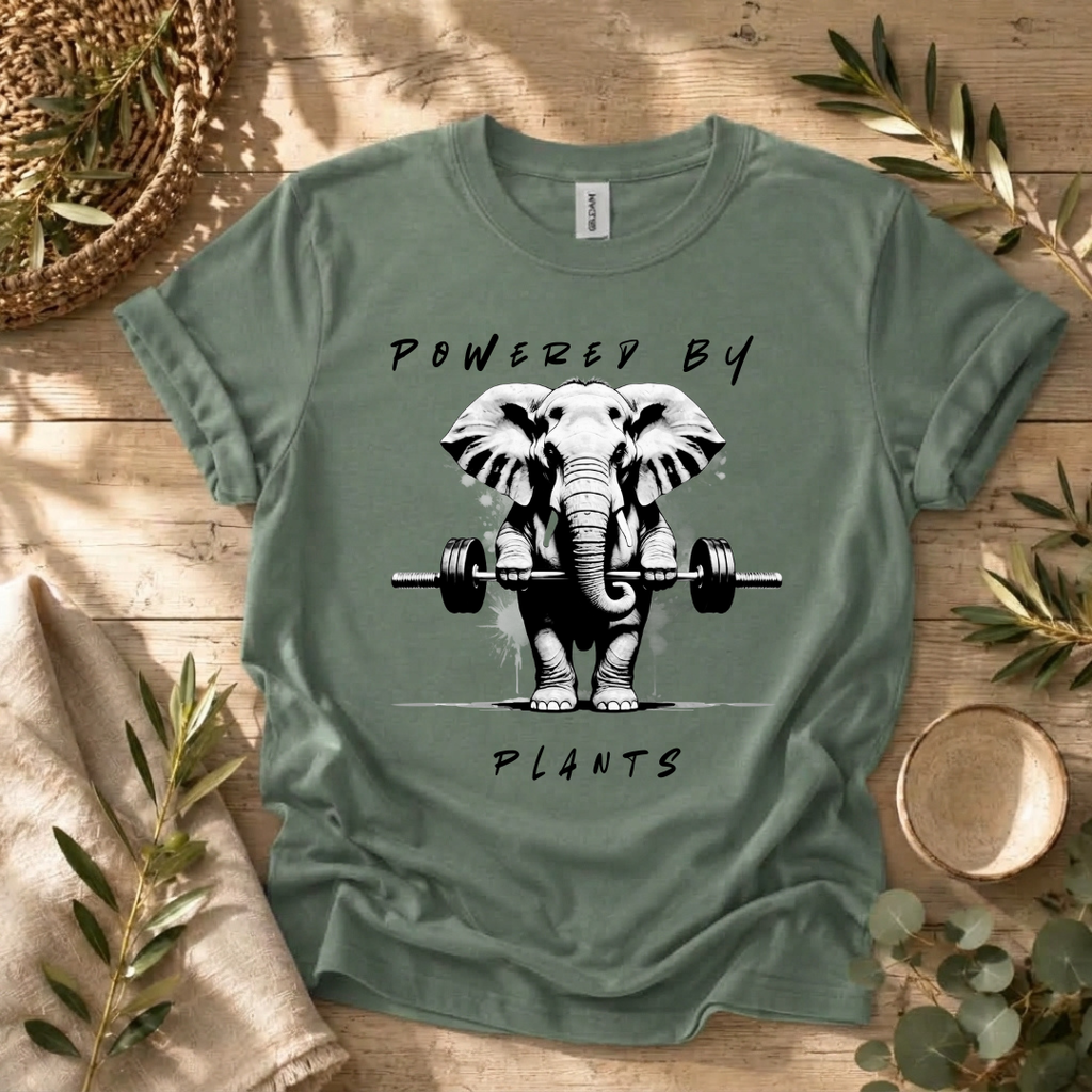 Powered By Plants Elephant T-Shirt