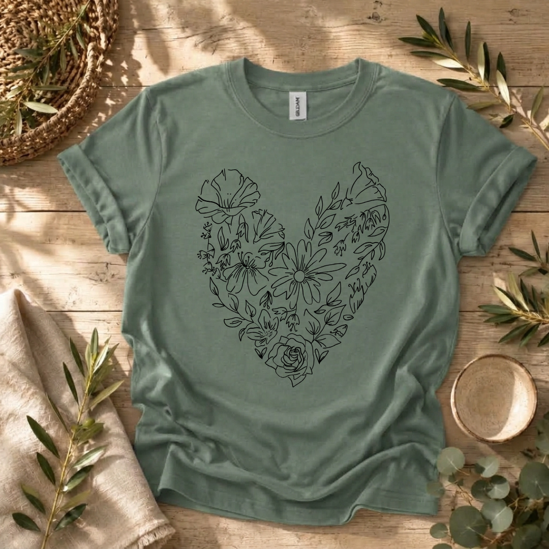 Flower Heart T-Shirt