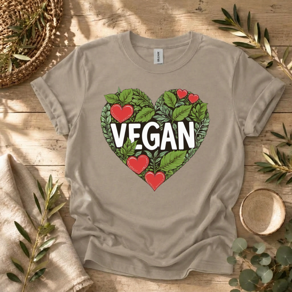 Foliage Vegan Heart T-Shirt