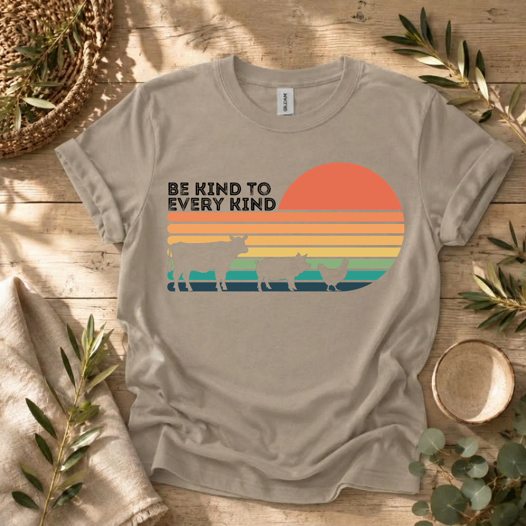 Be Kind Retro Farm Animals T-Shirt