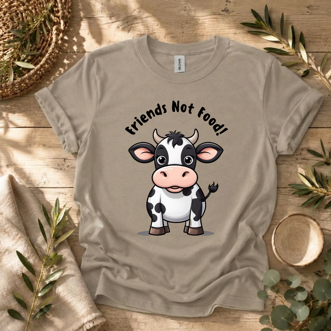 Friends Not Food Baby Cow T-Shirt