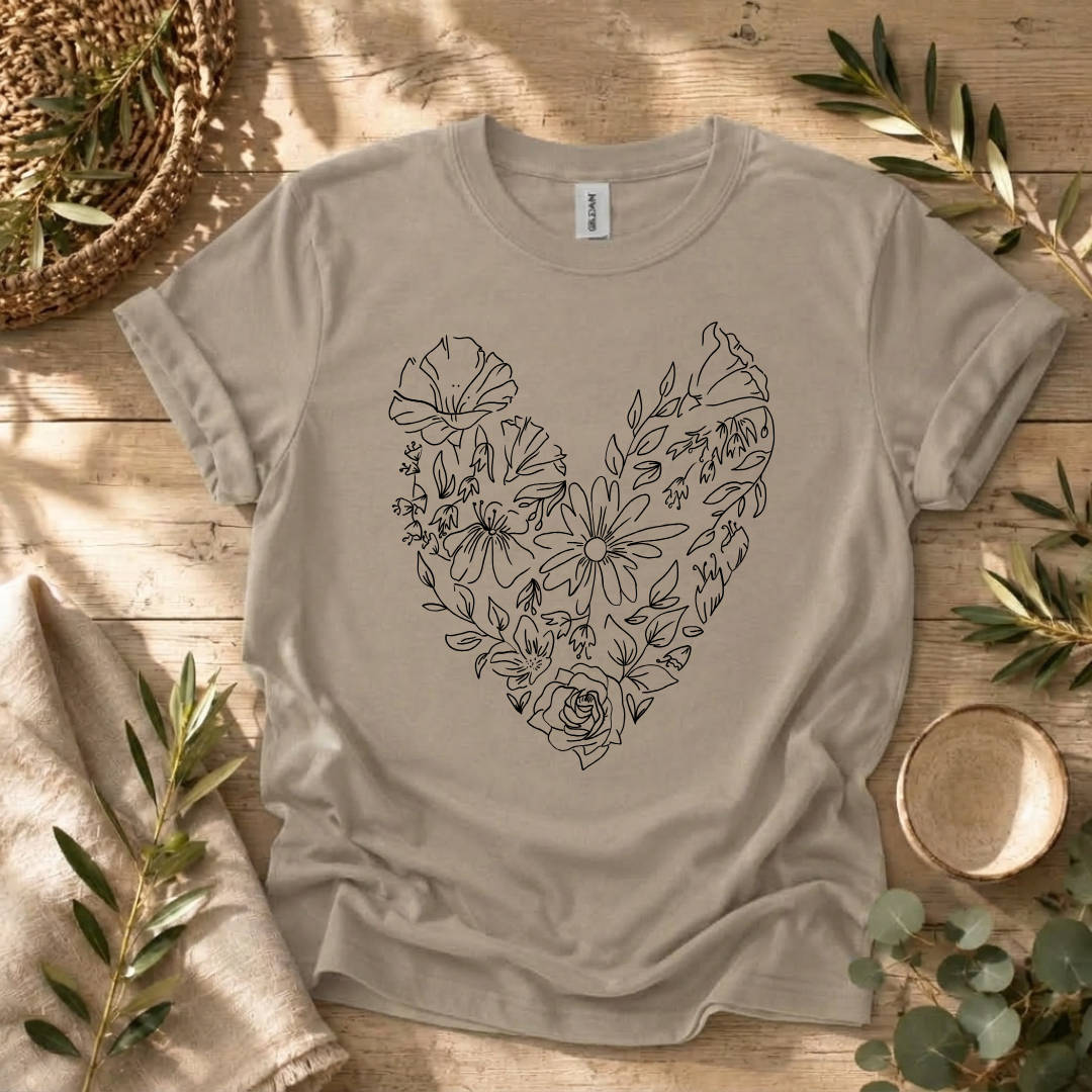 Flower Heart T-Shirt