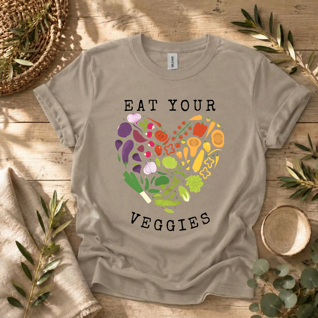 Eat Your Veggies Heart T-Shirt