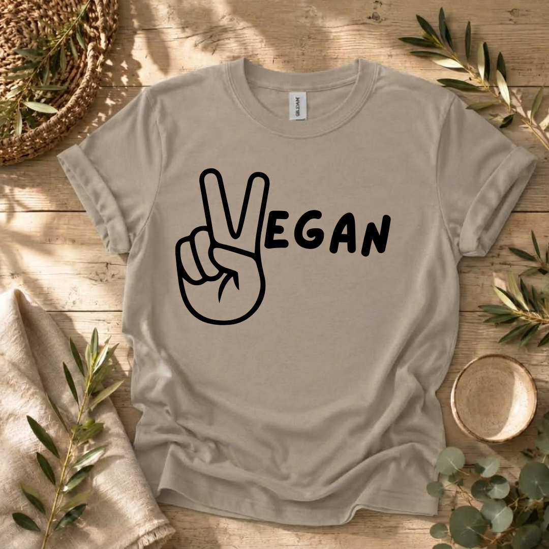 Vegan Peace Sign T-Shirt