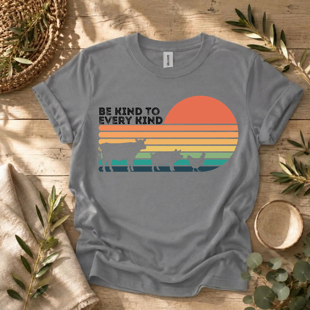 Be Kind Retro Farm Animals T-Shirt
