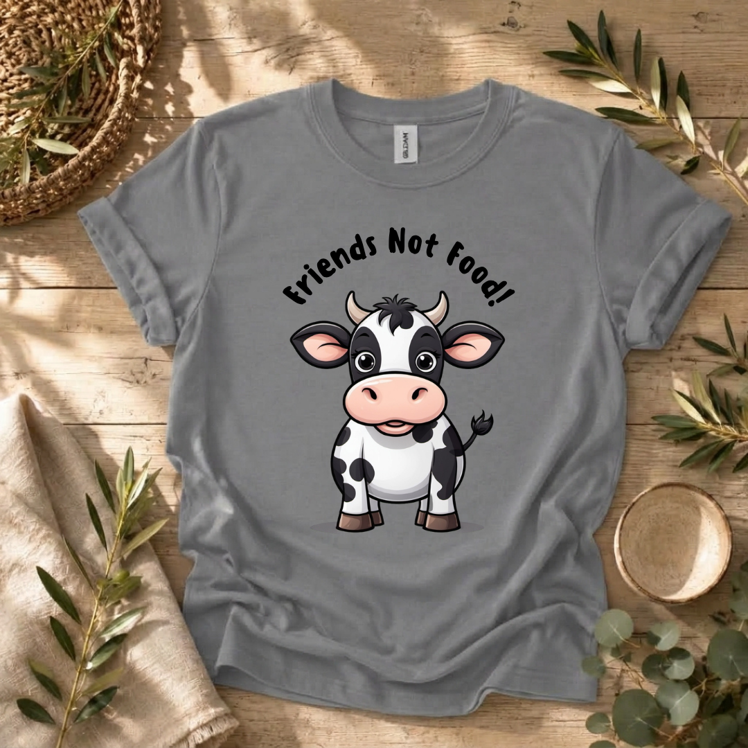 Friends Not Food Baby Cow T-Shirt