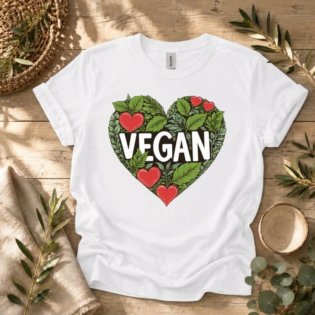 Foliage Vegan Heart T-Shirt