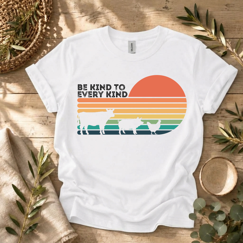 Be Kind Retro Farm Animals T-Shirt