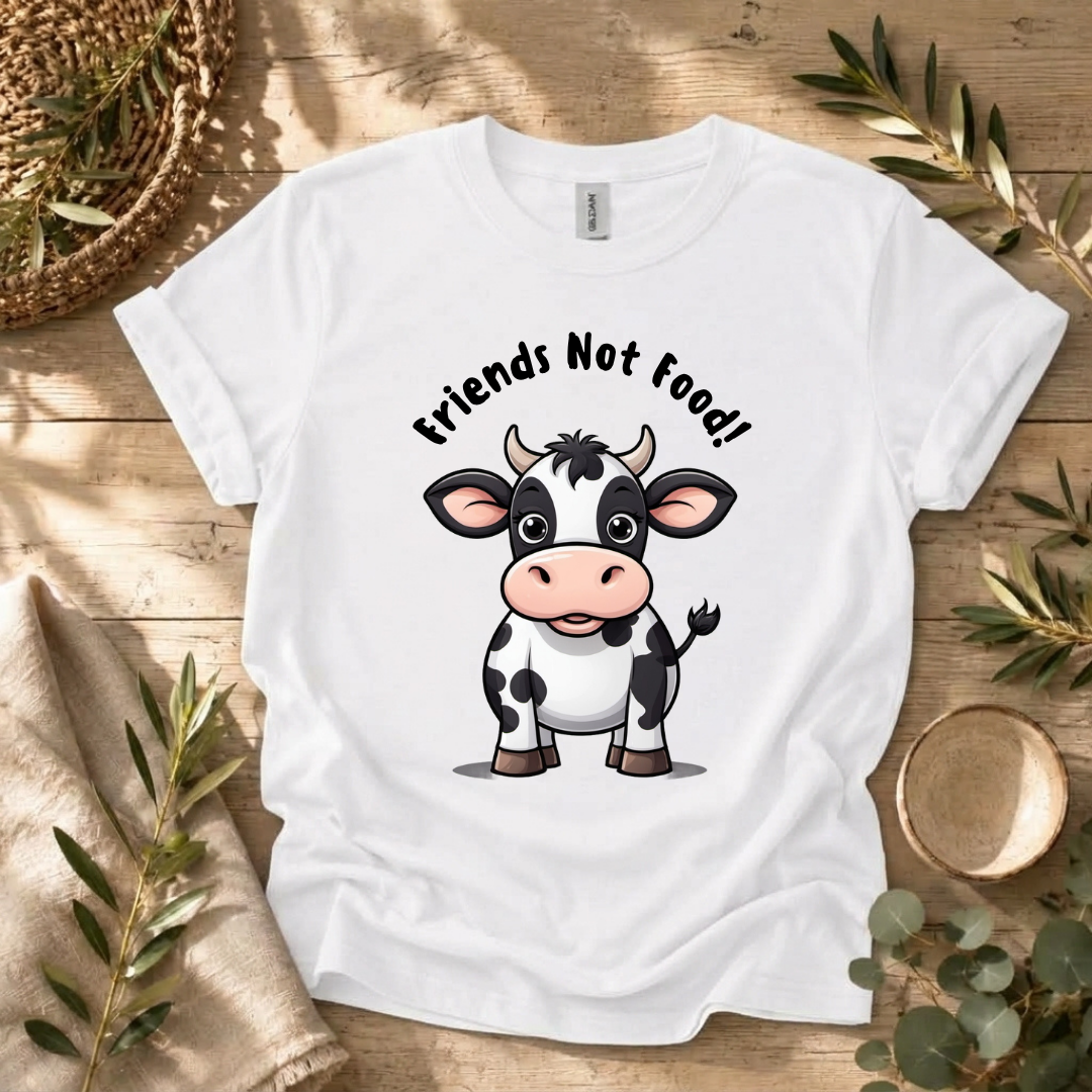 Friends Not Food Baby Cow T-Shirt